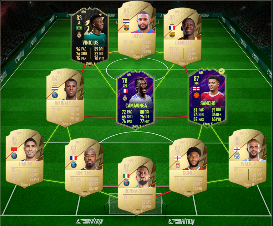 bauzi_'s tweet photo. @Kimmich_WRLD Ingame 4-1-2-1-2(2) 
Depay auf der 10 und Sancho linker 8er https://t.co/iqPv37RFwq