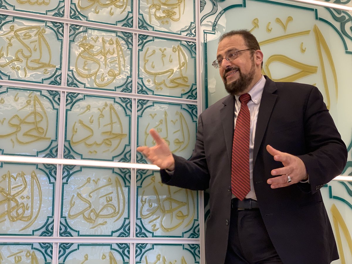 jordandenari's tweet photo. For our class on forms of Islamic prayer, Imam Yahya @HendiImam graciously welcomed our #IntroToIslamGU class to @Georgetown's stunning new mosque/masjid. https://t.co/DnDghhOisv