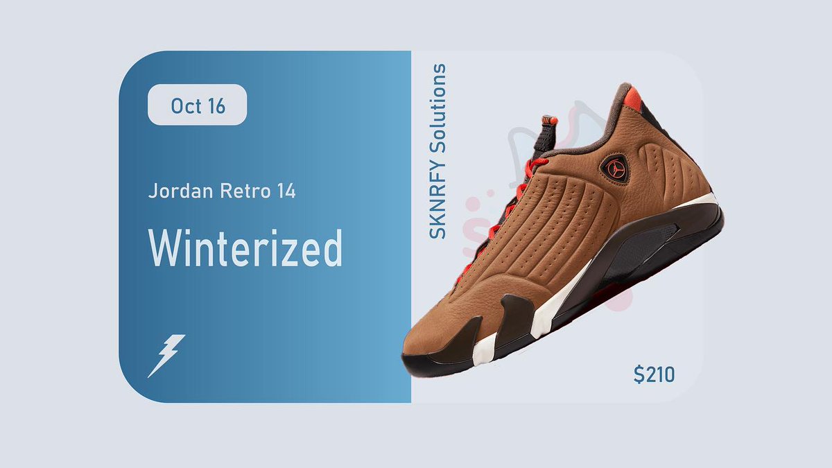 The Jordan 14 ‘Winterized’ will be releasing tomorrow at 10am ET! Good luck to everyone!