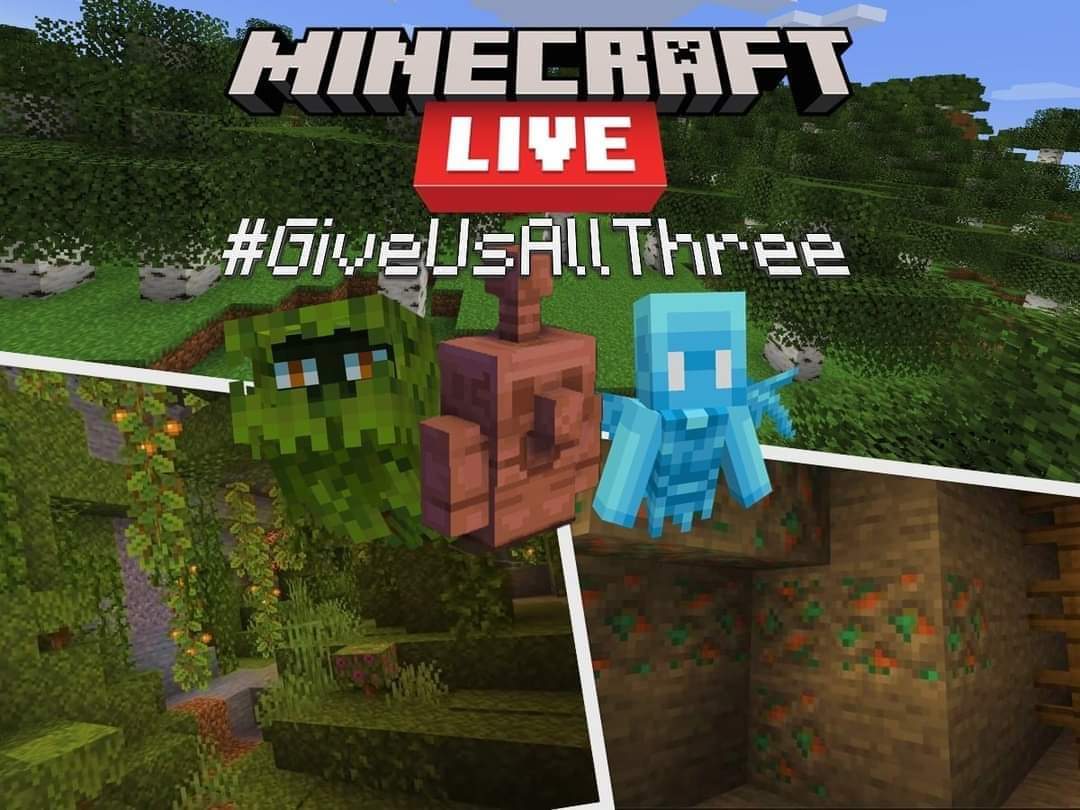 gpoch1297's tweet photo. #GiveUsAllThree pos minecraft, do this for us https://t.co/DNjjwn51NM