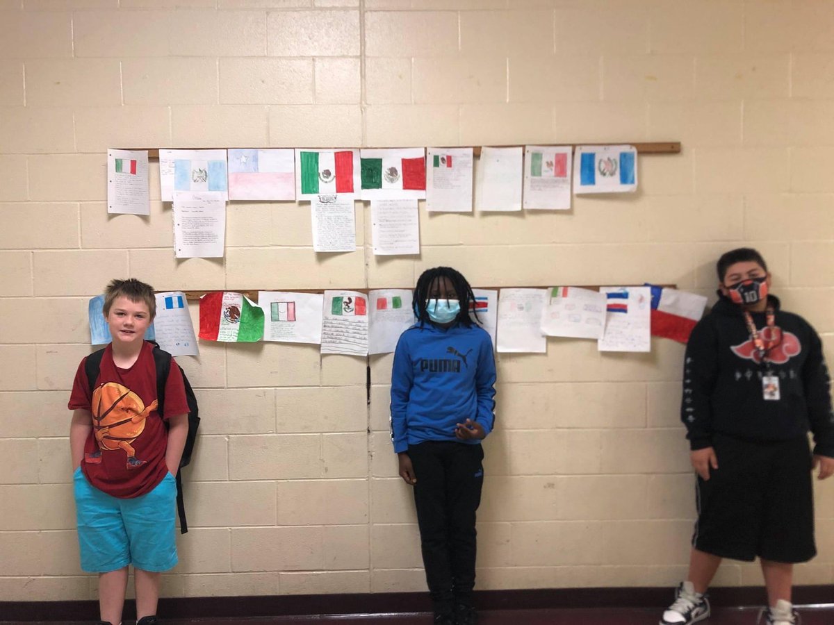 TigersNms's tweet photo. **Celebrating Latino History Month at NMS**
Students recreated flags from various Hispanic countries. https://t.co/dWEeYLM7DF