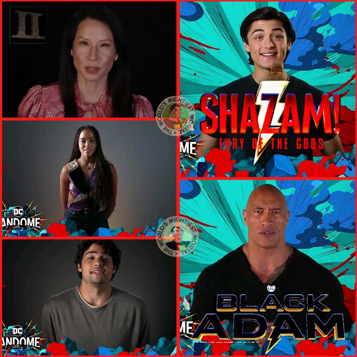 Still living the dream! In the newest #DCFandome promotional video the stars of the #Shazam franchise movies in preparation appear inviting us to participate: #AsherAngel, #DwayneJohnson, #LucyLiu, #QuintessaSwindell and #NoahCentineo! #FuryOfTheGods and #BlackAdam in the menu!