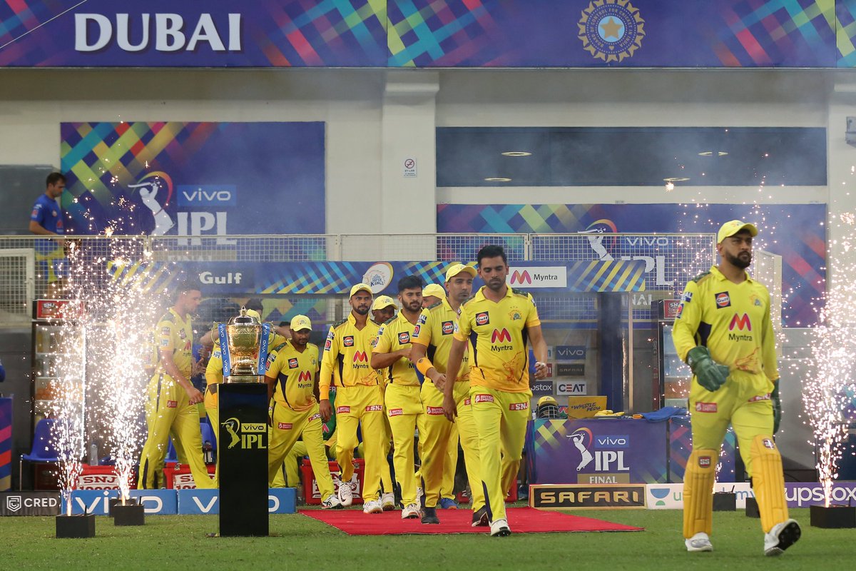 TheParthChauhan's tweet photo. And finally won the match #CSK 
Vivo #IPLFinal #2021 https://t.co/Vgz2rerWLL
