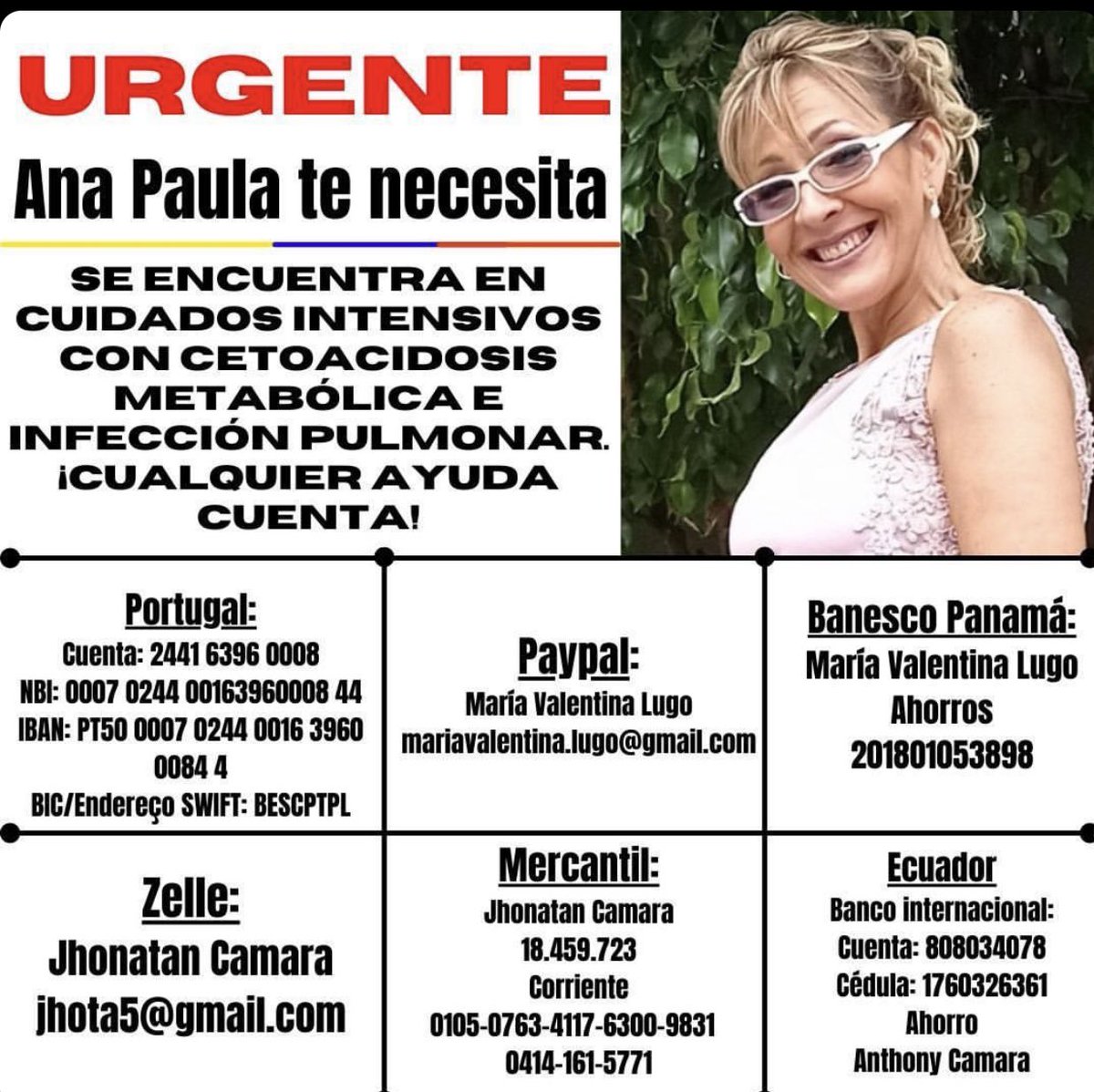 LuisOlavarrieta's tweet photo. Ayudemos a Ana Paula https://t.co/O6MuxtZSDf