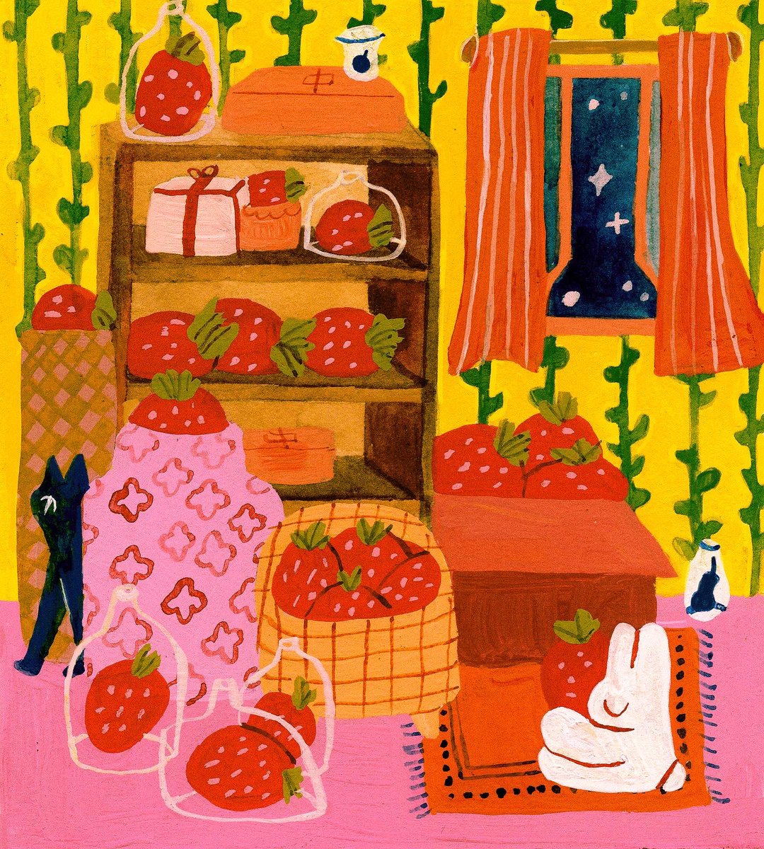 oddrabid's tweet photo. strawberry room 🍓🍓🍓 https://t.co/QzvUsgpm3j