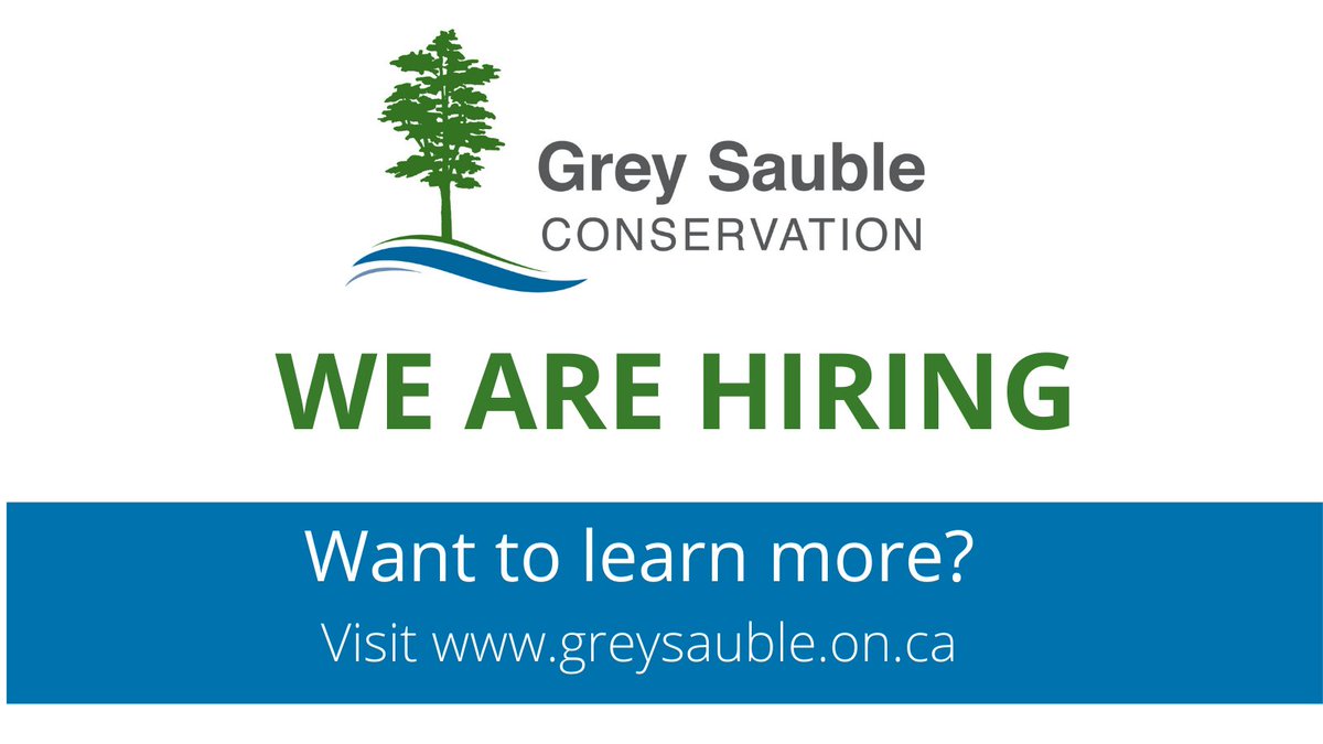We are seeking to fill the position of Planning Technician - 1 Year Contract (Possibility of Extension). 

Please visit our Employment Opportunities page for more information: greysauble.on.ca/about-us/emplo…

#greysaubleconservation
