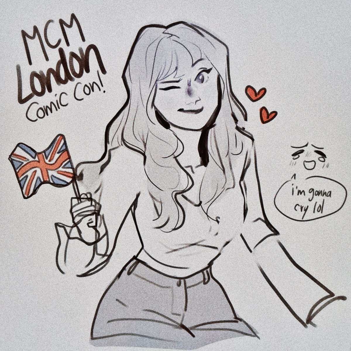 really excited to let you guys know i'll be at @MCMComicCon in London next week!! i'm gonna bring a bunch of to be announced exclusive new things and so much new art! i will be a mess and cry when i see you guys again though, fair warning 🤡 