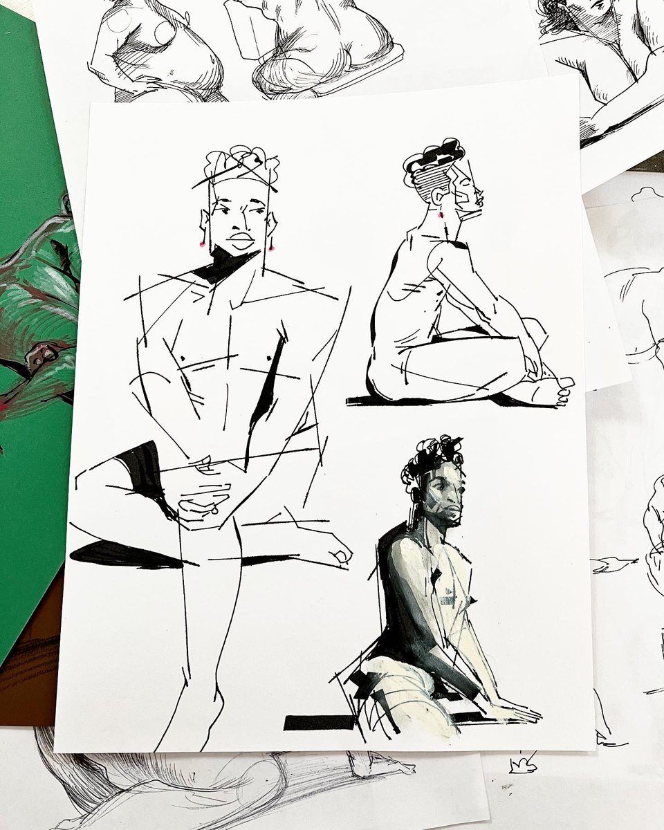 monichav's tweet photo. First few figure drawing sessions since moving to Portland https://t.co/yCRInbcMzs
