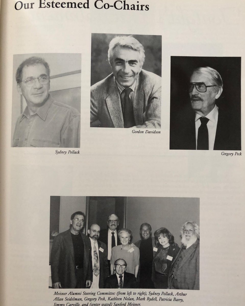 MeisnerActor's tweet photo. #Actor #Meisner program pics from the Gala #GregoryPeck #SidneyPollock and #GordonDavidson threw for Sandy at the Century Plaza Hotel in 1994. I was grateful to have been in attendance. @NPlayhouse340 @PlayhouseWest @EsperActing @RuskinSchool @TheTaylorSchool @ActatBaronBrown https://t.co/c8YEnoG8U9