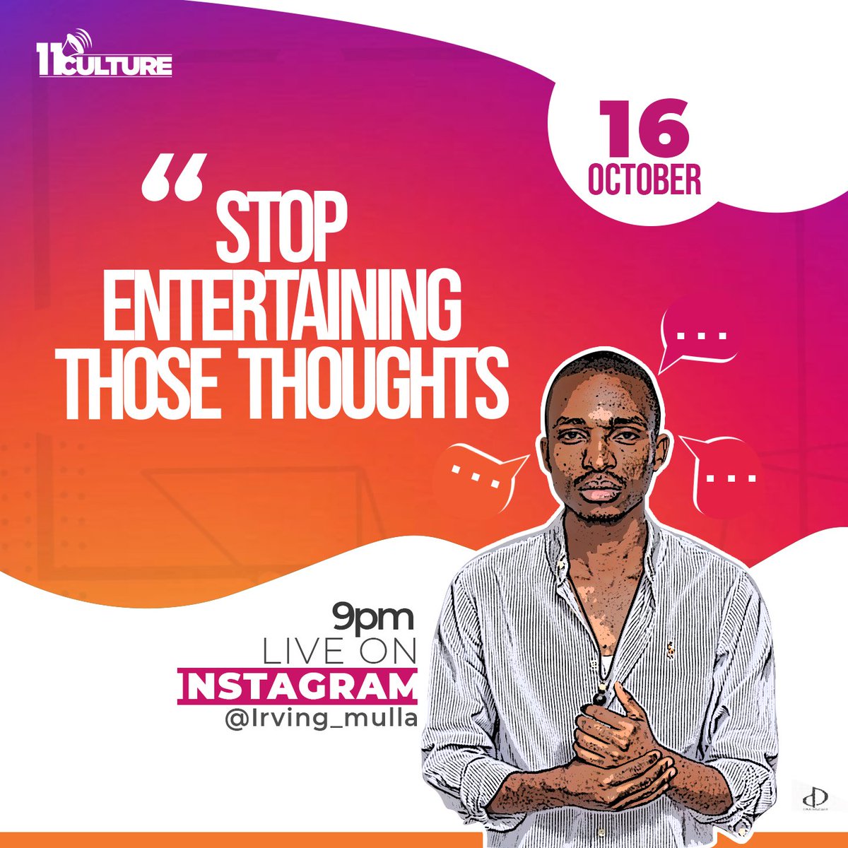 Hey 
According to the National Science Foundation, an average person has about 12,000 to 60,000 thoughts per day. Of those, 80% are negative and 95% are repetitive thoughts. 
So, if interested let's meet tomorrow at 9pm ('Bujumbura time ) 
#MentalHealth 
#Burundi 
#culturemaking