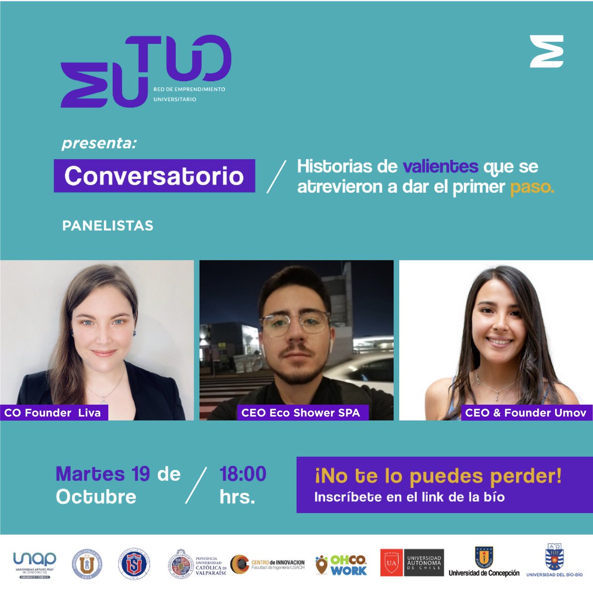 INCUBAUDEC's tweet photo. ¡Acompáñanos en el lanzamiento de la #RedMutuo! 

Emprendedores de diferentes partes de Chile se unirán en esta gran convocatoria para revelarte todos los detalles de su travesía por el emprendimiento y la innovación 🙌🏽🚀

Inscríbete en https://t.co/kSl4iwMr7z https://t.co/4e3c3hGmYX