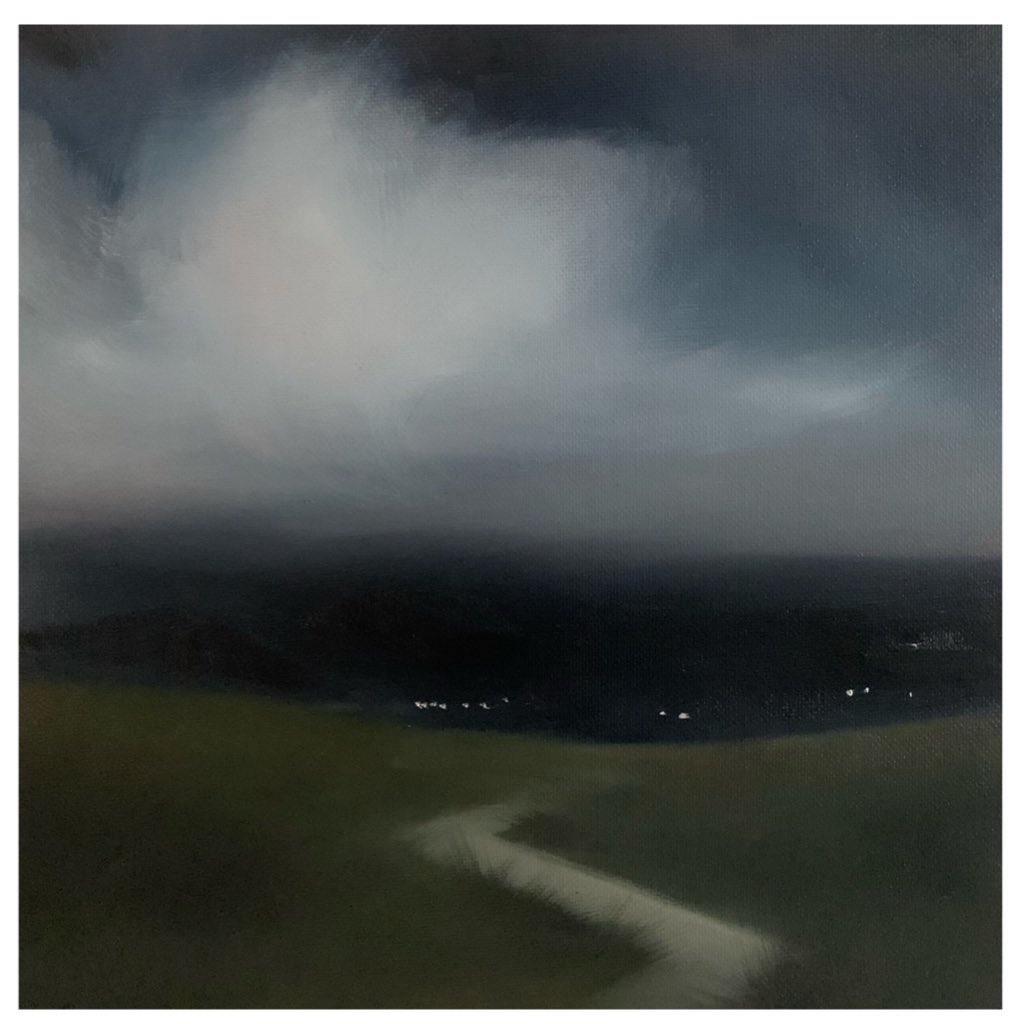 Nocturne oil painting “Down before the light goes” oilonpanel #oiloncanvas #nocturne #nocturnepainting #oilpainting #oils #landscapeart #landscapepainting #contemporarypainting #contemporarylandscape #contemporaryart #irishart #irishartist #ireland #dublinartist #wicklowmountains