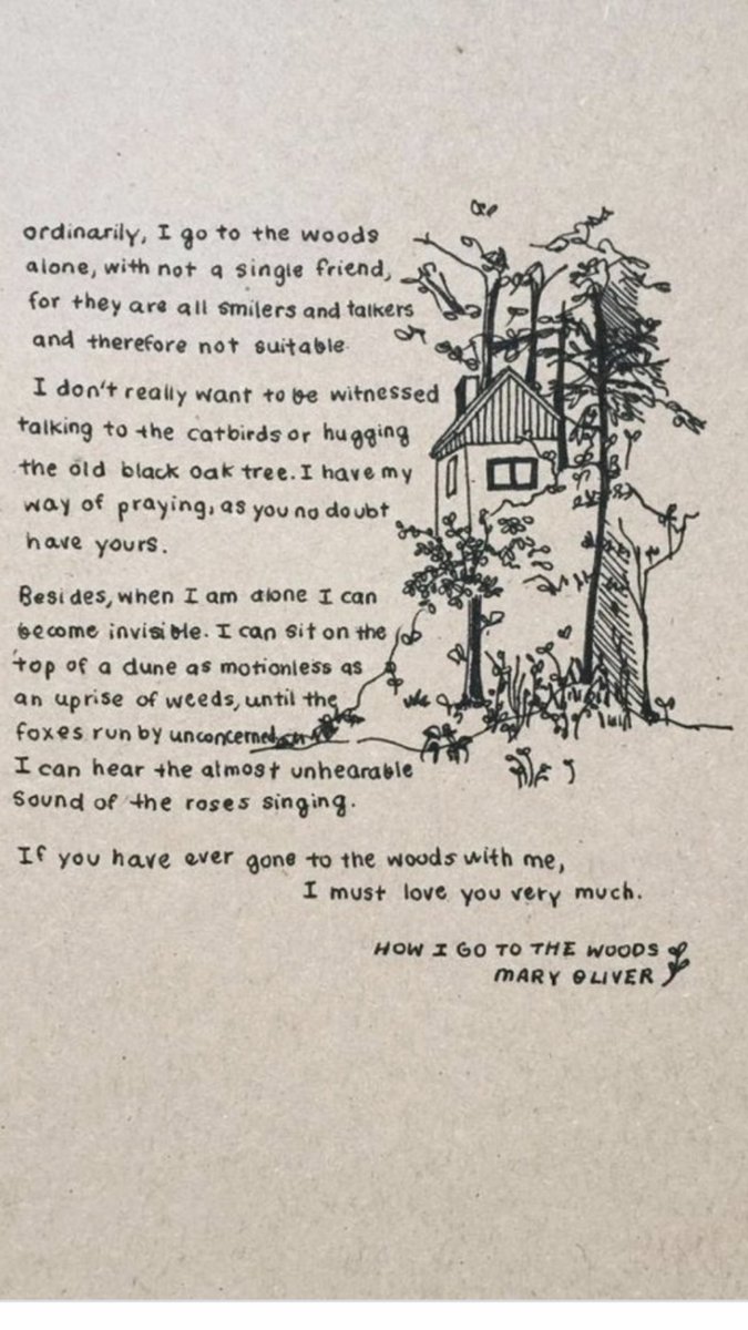 _TimGrady's tweet photo. “How I Go To The Woods”
A poem by Mary Oliver https://t.co/ZT7FAqIoyz