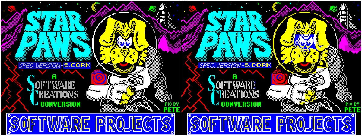 zxnoclash's tweet image. Star Paws loading screen by Peter Gough
#softwarecreations #zxspectrum #retrogaming #pixelart