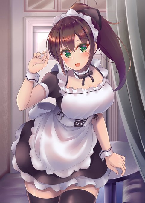 ポニテメイドさん
#創作 