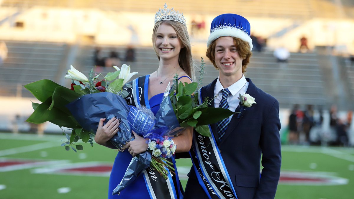 Congratulations to Michael Gehrig and Karis Rodgers, Byron Nelson High School's 2021 homecoming king and queen!