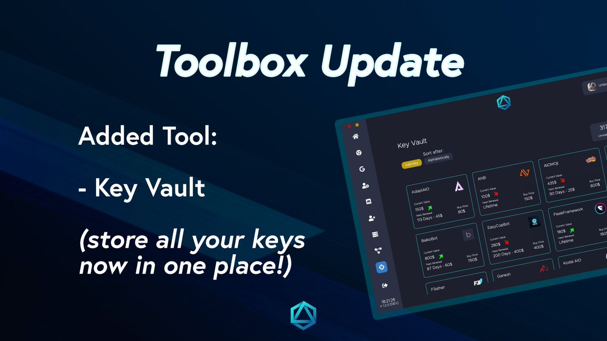 New feature out now for all clients🔑

Let’s store your keys right!