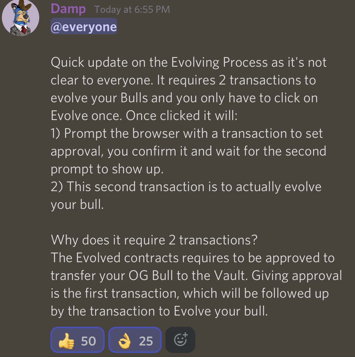 BullsOnTheBlock's tweet image. If you need help evolving, please join our Discord and our team can help you out. Please be patient as we have many requests at the moment. 🙏💙

Remember that you have time to Evolve, don’t feel the need to rush. 🐂

BOTB.chat