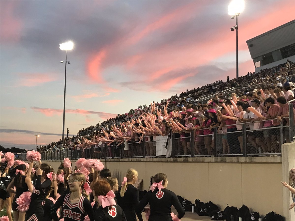Even the sky cooperated with our Pink Out. #kickcancer #cpproud
