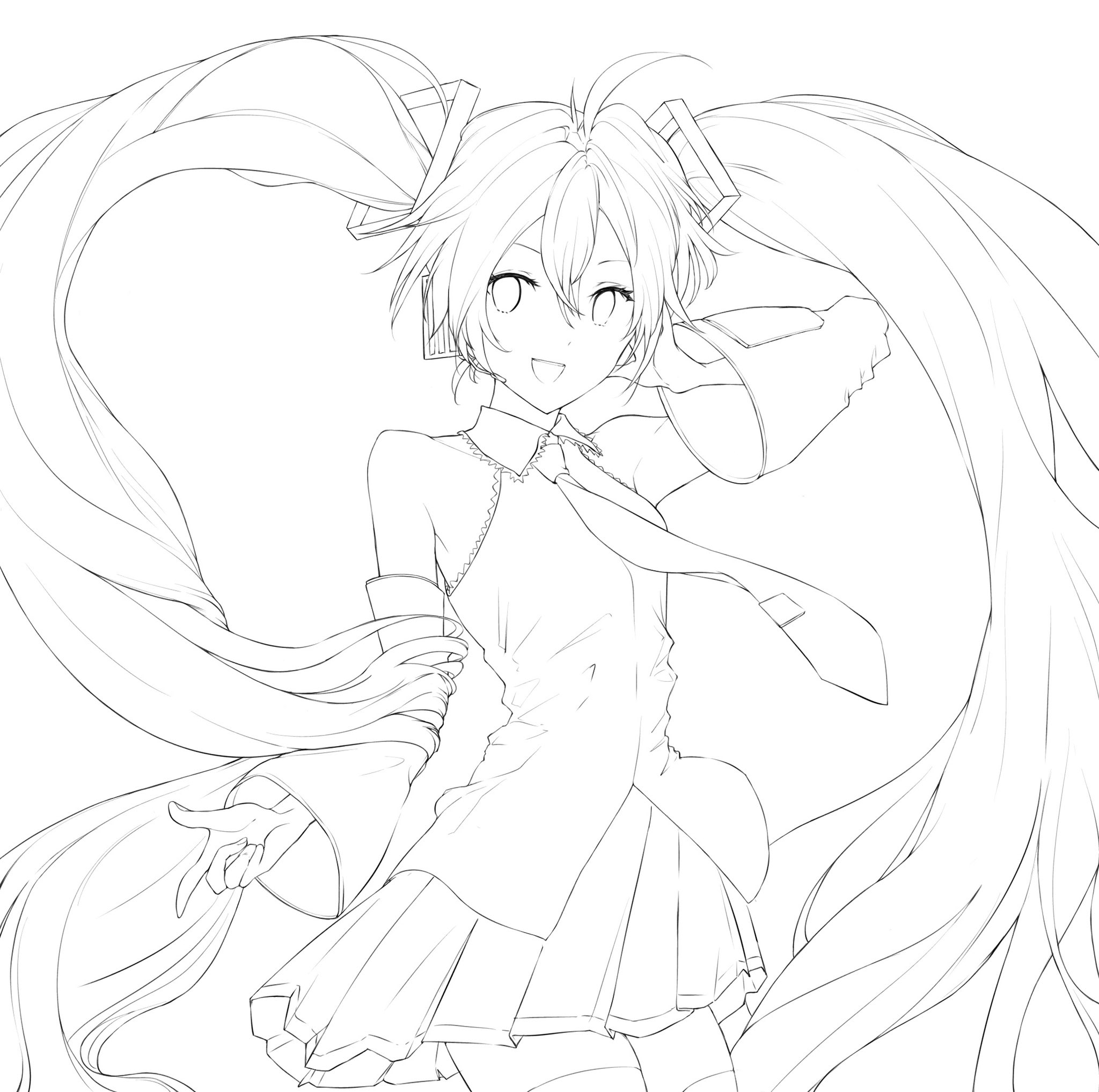 Twitter 上的 檸檬 れもん 初音ミク 線画を晒せば誰かが塗ってくれるかもしれない イラスト T Co 0o7dvbxuhi Twitter