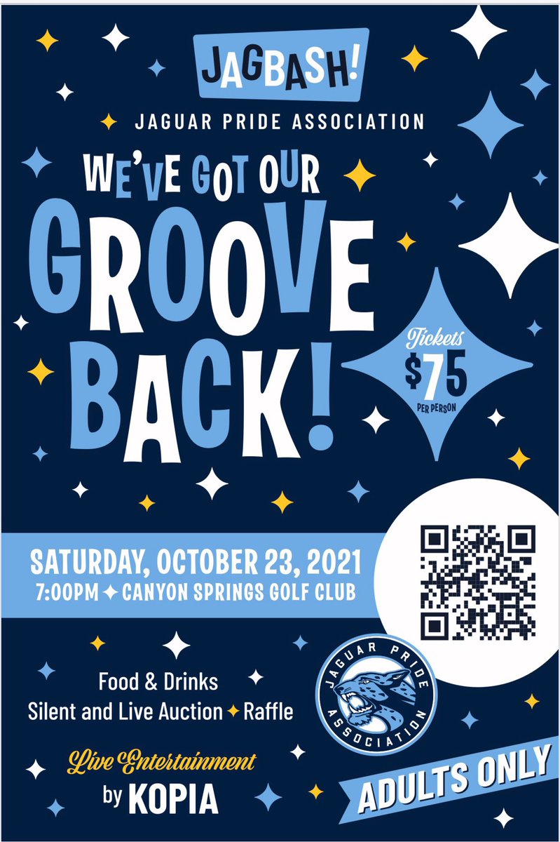 Pumpkin Bash??? No!!!
It’s Jag Bash!!!! 
Join us on 10/23 for food, drinks, silent auction,and fun with Jag parents and coaches! #jaguarpride