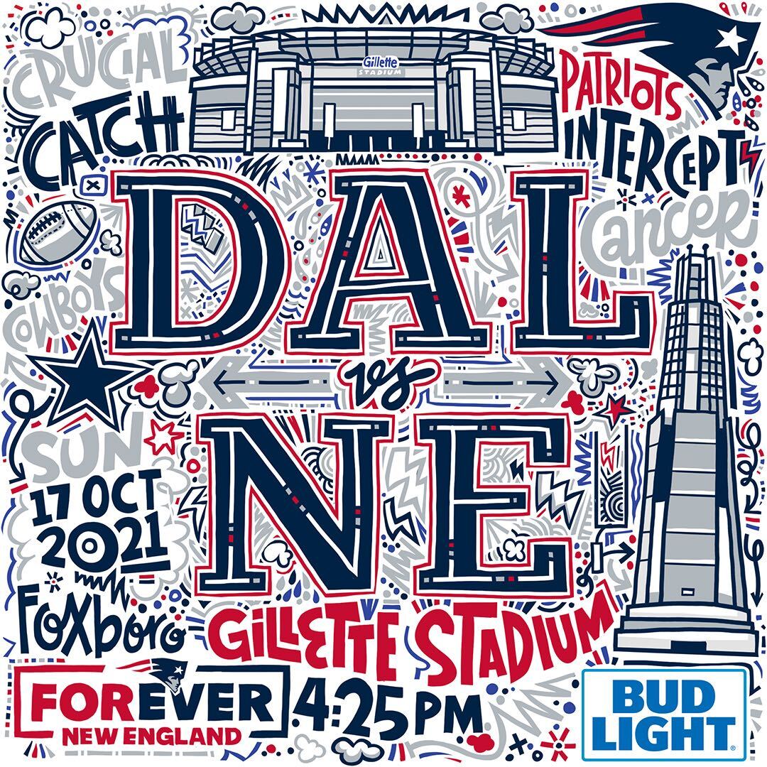 Patriots's tweet photo. Clash with the Cowboys. https://t.co/zg6cdW2oyw