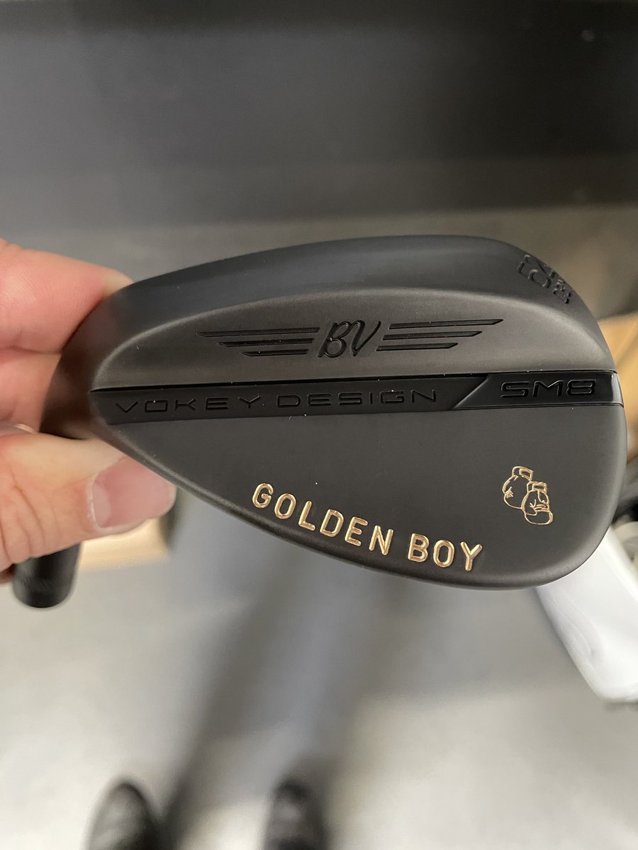 TrueSpecGolf's tweet photo. It’s Friday so we’ll lob up an easy one… Who did we #customstamp these @VokeyWedges for?

#truespecgolf #alwayscustom #getfit #tsg #goldenboy https://t.co/VhBAPnjD8h