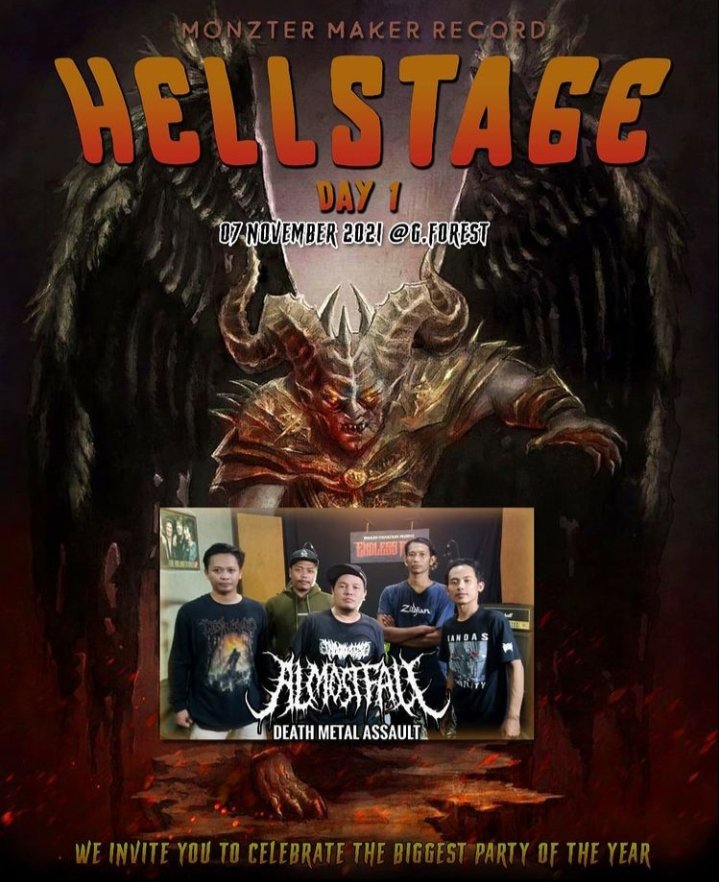 We confirm that we are performing at the very noisy event "HELLSTAGE" which will be held on November 7, 2021. See you at the venue and don't forget to buy the entrance ticket @tegaltanpabatas