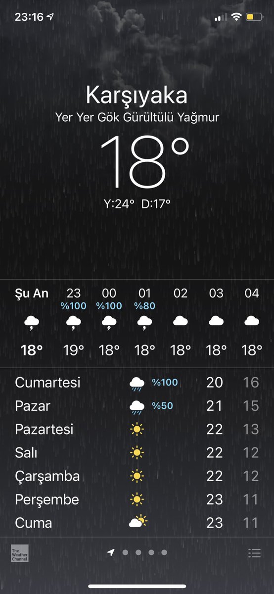 @yarisingidisati İzmir de gün içinde sağnak yağış ve fırtna vardı. Yarın da beklenti bu yönde