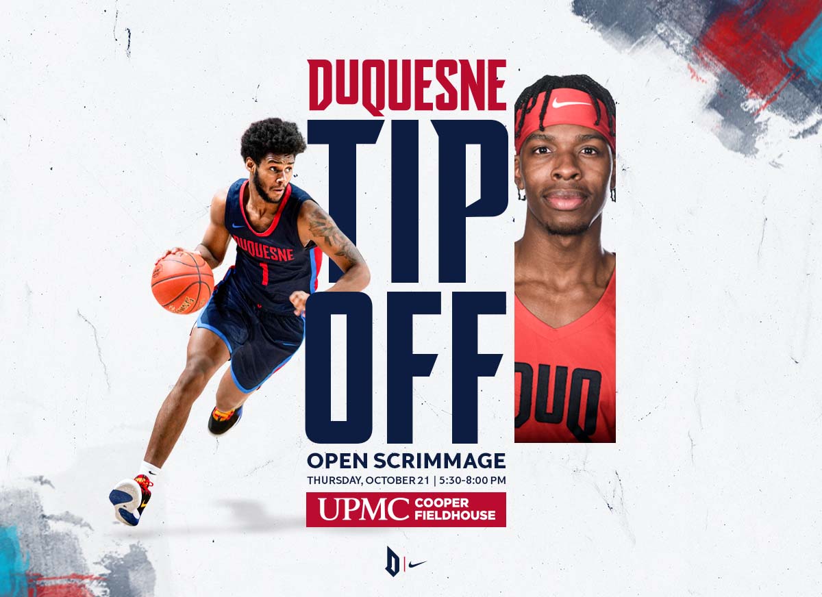 Less than a week away‼️

Join us next Thursday for the Duquesne Tip-Off Open Scrimmage inside the UPMC Cooper Fieldhouse. See the Dukes in action, try out new concessions items, tour the facility and more! Admission is free.

Register: bit.ly/3lJMgug

#GoDukes
