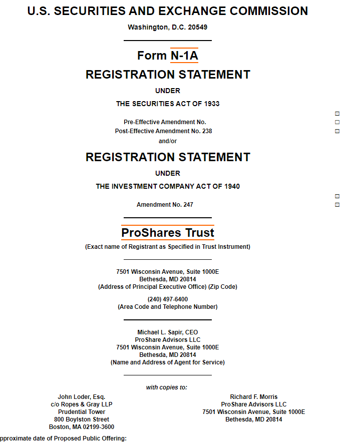 Registro de ETF da ProShares