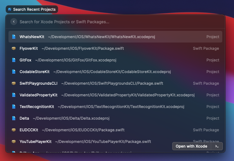 Xcode Extension for <a href="/raycastapp/">Raycast</a>  is now available in the all new Raycast Store 🥳

raycast.com/SvenTiigi/xcode

Search and open your recent Xcode Projects, manage your Simulators &amp; Apps, view the latest Releases and quickly clear Xcode cache files.

#Xcode  #iOSDev #SwiftNews