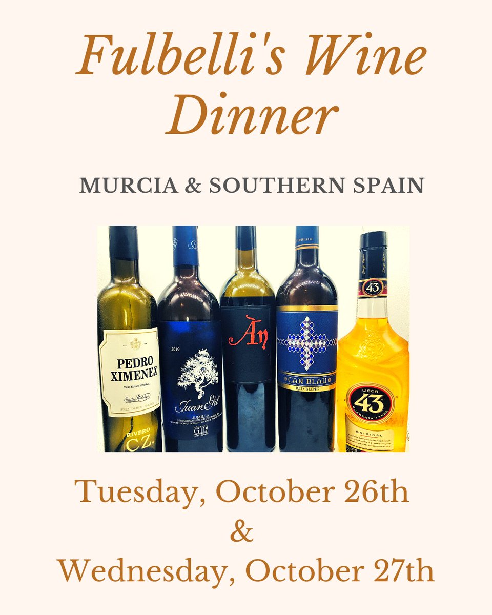 Fulbellis's tweet photo. The Wines have been chosen for our annual upcoming Wine Dinner! Limited tickets available. Call to purchase your tickets now! (903) 892-8409 
#fulbellis #winedinner #winelovers #winetasting #winetime https://t.co/NQpD2FMLW8