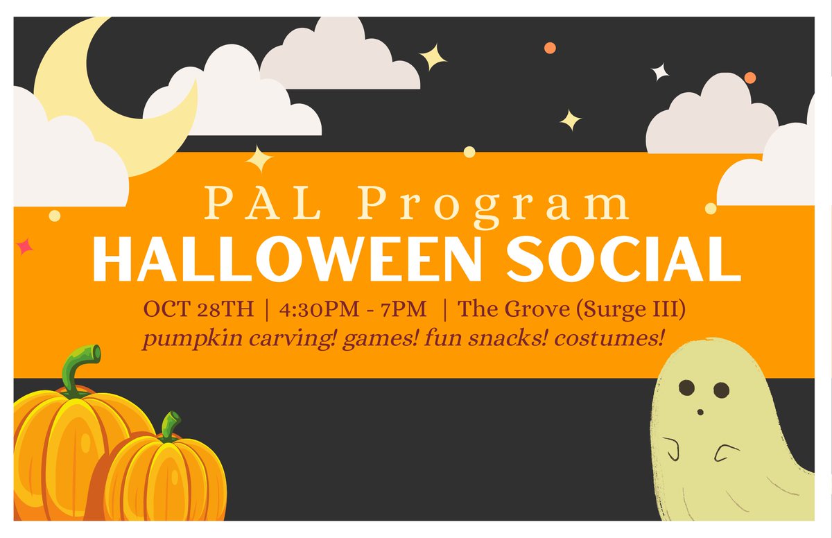 palucdavis's tweet image. Our next event is just around the corner! October 28th will be our Halloween Social. We&apos;ll be carving pumpkins, playing games and more! Come dressed up in a costume and bring your friends as well.

#palprogramucd #palprogram #ucdavis #interculturalexchange