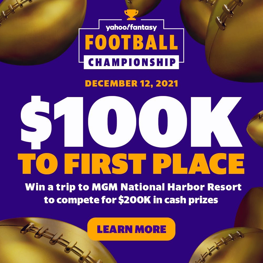 YahooFantasy's tweet image. Yahoo Fantasy Football Championship entry contest! 🚨

1. Reply with your pick for top fantasy WR this Sunday using #YahooFantasyFootballChampionship
2. Predict their total fantasy points for Week 6 using Yahoo Standard Scoring (tiebreaker)
3. Like + RT + follow 
@YahooFantasy