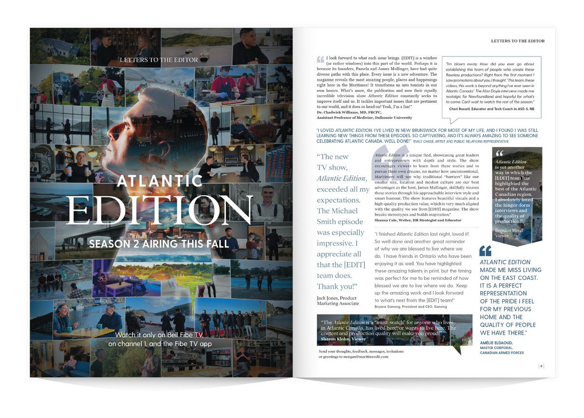 That's a wrap on Season 2 of <a href="/TheMaritimeEdit/">[EDIT] magazine</a>'s Atlantic Edition for <a href="/fibetv1/">Fibe TV1</a>. We have been filming for 5 months and I'm confident that if you enjoyed the 1st season, then you are going to love this. Thank you incredible crew &amp; world renowned guests who spent their time with us.