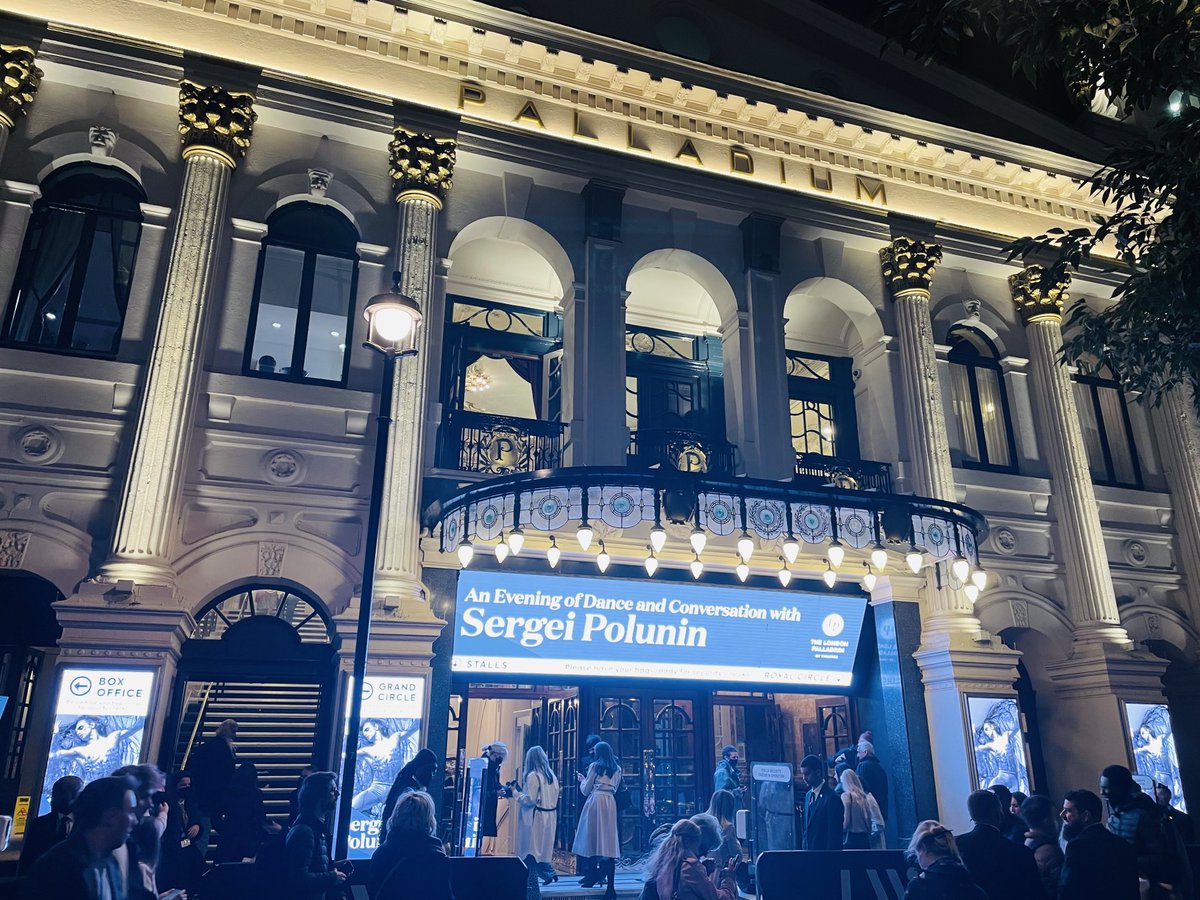 Chris93Wallace's tweet photo. First time at ⁦@LondonPalladium⁩.
First time with Sergei Polunin.
First time seeing the Putin tattoo. https://t.co/8pXI4OLUAW