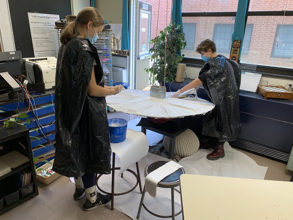 Episode 2 of the top secret RMS Library project…the one where kiddos fashion their own trash bag smocks and construct gigantic creations. Big shout out to our amazing maintenance man Mr. LaRocco for helping these kiddos make their ideas come to fruition! <a href="/jdiegidio1/">John DiEgidio</a>