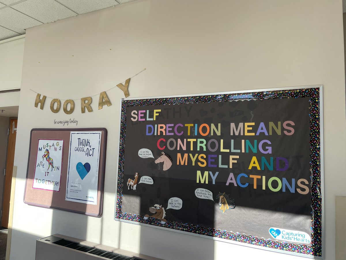 This month’s Mustang Mindset from @IHeartCKH is #selfdirection love how our #bulletinboard turned out!! #ckh #gunnisonwatershed