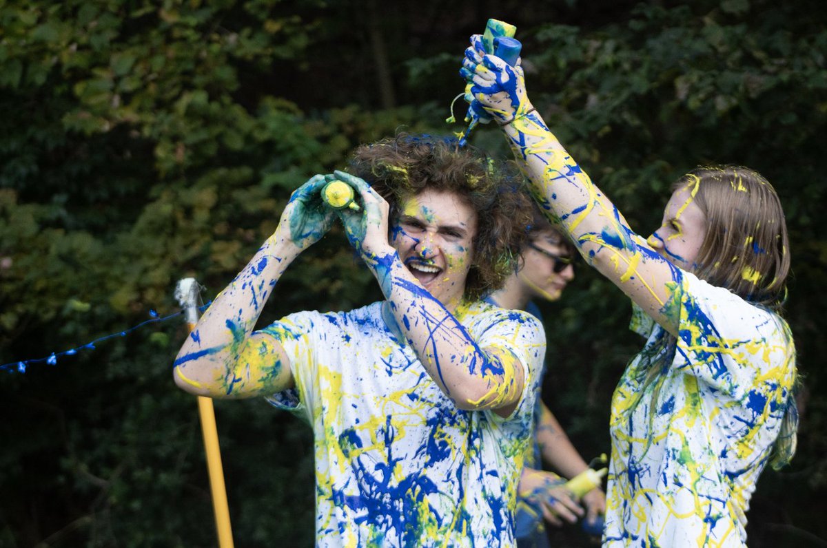 harrisburgacad's tweet photo. Our Upper School students have had a fantastic afternoon! From paint war to senior day for Varsity Girls' Soccer, we're heading into the weekend full of smiles! Congratulations to Taryn S. '22 who was honored at the start of today's game! #paintwar #seniorday #classof2022 https://t.co/ImKRKu9cyJ
