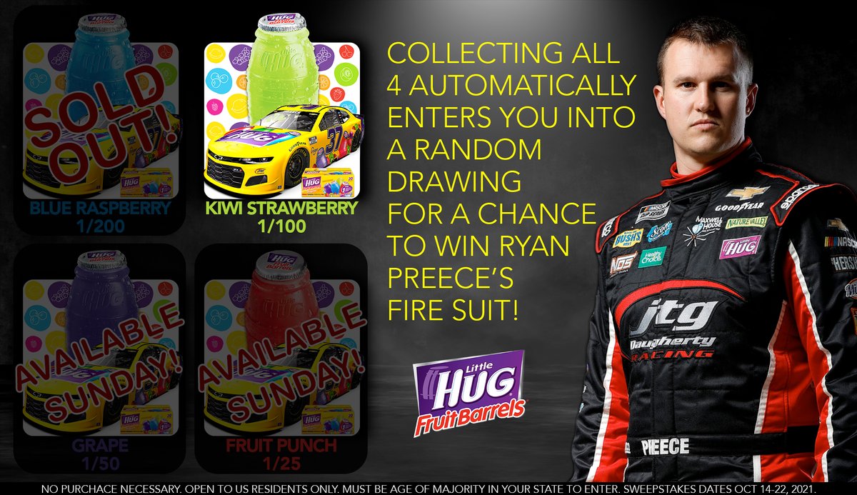 HYAKMotorsports's tweet photo. The second of 4 #LittleHug NFT digital collectibles is NOW AVAILABLE‼️ Only 100 KIWI STRAWBERRY NFT's exist.
Claim yours now! LINK: https://t.co/eOdPQ5emMo
Collect all 4 NFT's in the set this weekend for a chance to WIN @RyanPreece_'s fire suit!
#3 & #4 will be released Sunday https://t.co/nPehGFptDe