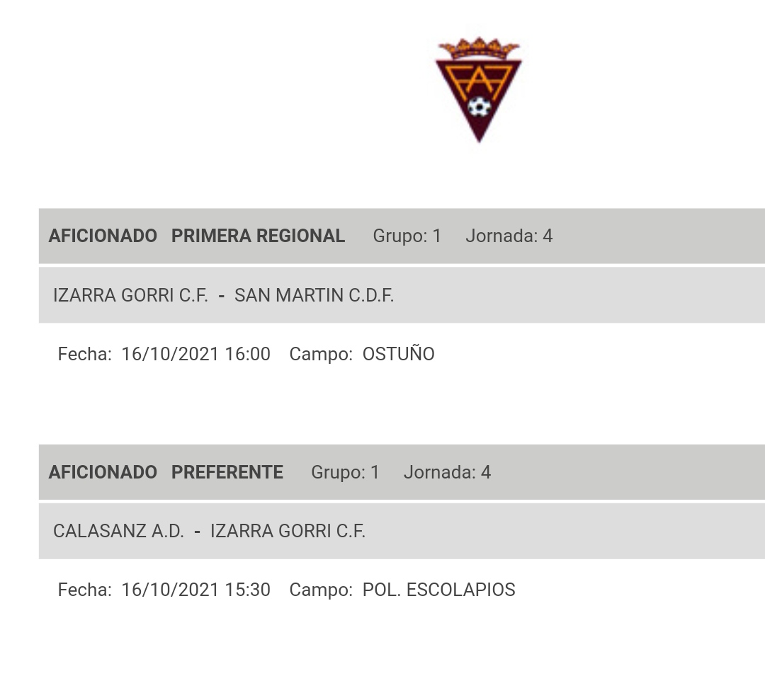 Partidos de mañana