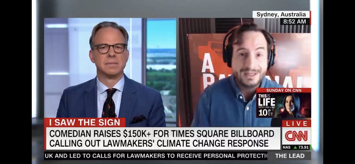 markhumphries's tweet photo. Bravo @danilic. Great work on CNN with @jaketapper. And kudos to @russellcrowe for making it happen. https://t.co/XdTtAJxhBt