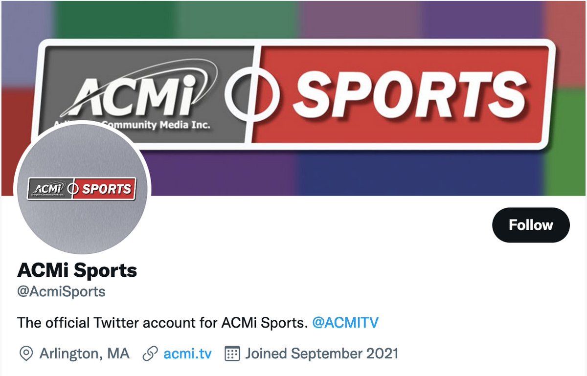 Did you know ACMi Sports is now on Twitter? Give them a follow for all of the latest information and updates about their live game coverages, and stay up to date with all of their content. <a href="/AcmiSports/">ACMi Sports</a> #ArlingtonMA