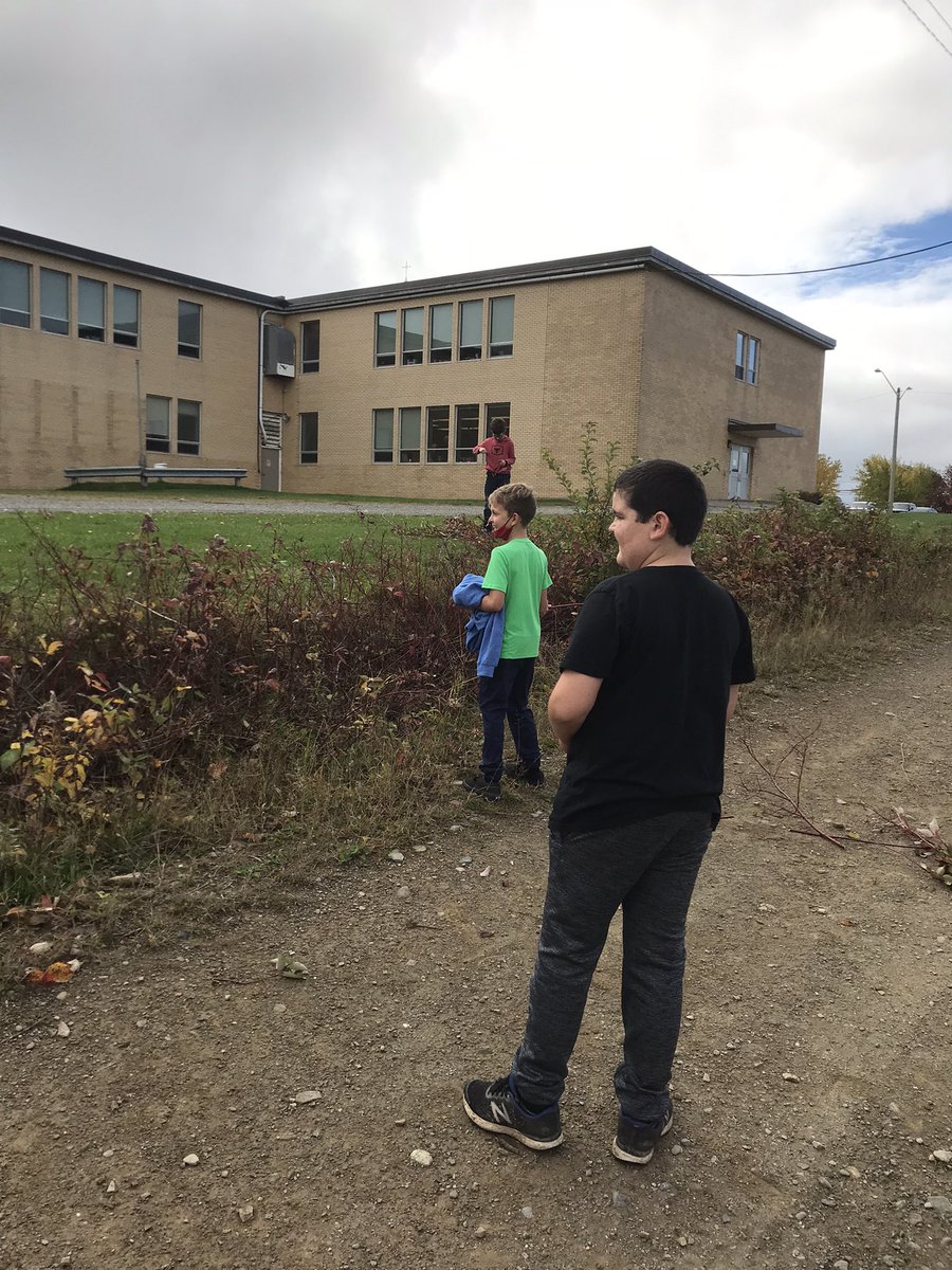 JDaniel_M's tweet photo. Mes élèves qui profitent de la nature d'automne pour créer! #dsfno #mgrlang #drummondnb https://t.co/FElhoHewld