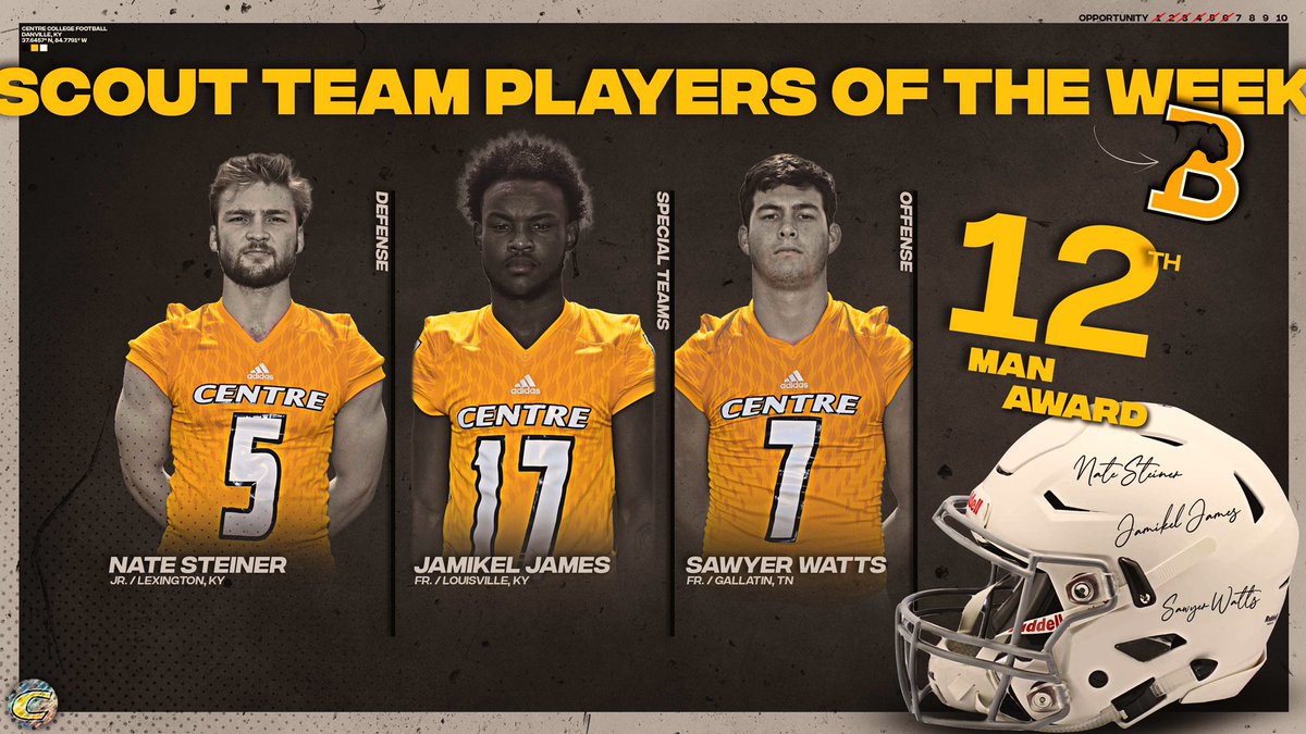 CentreFootball's tweet photo. Iron Sharpens Iron. 😤

BSC 𝟏𝟐𝐭𝐡 𝐌𝐚𝐧 𝐀𝐰𝐚𝐫𝐝 𝐖𝐢𝐧𝐧𝐞𝐫𝐬:

Defense: Nate Steiner

Special Teams: Jamikel James

Offense: Sawyer Watts

#PEV x #BeatBSC https://t.co/kbw2pVlz9g