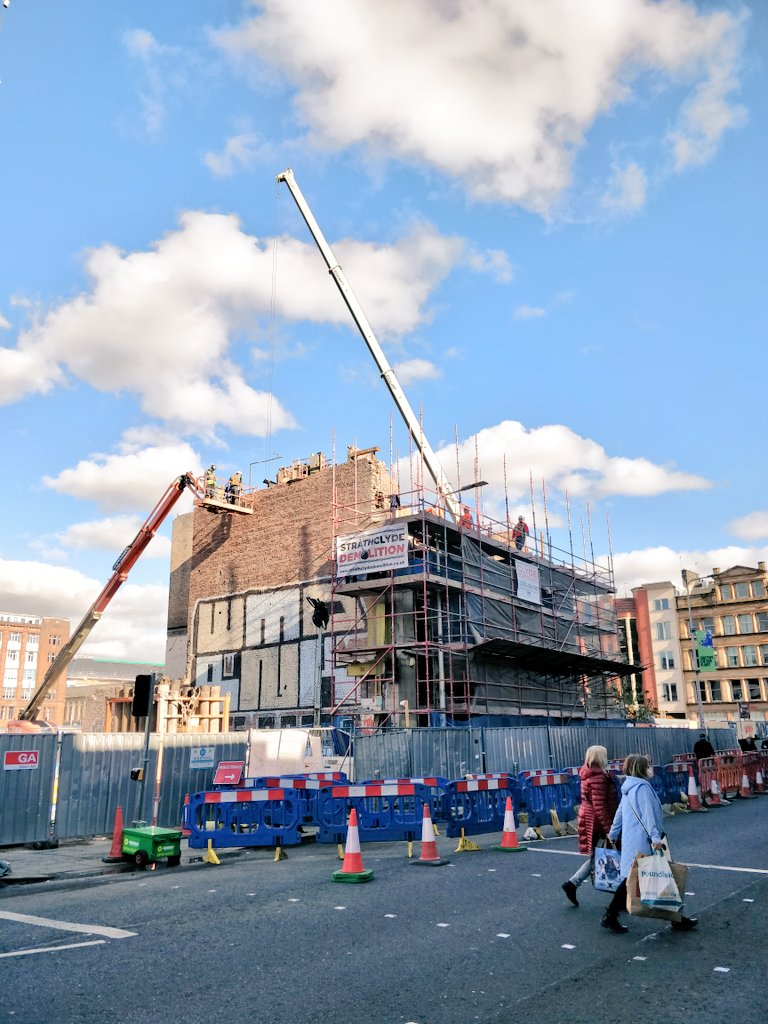newglasgowsoc's tweet photo. Wee photo from #Candleriggs today. Things are moving fairly quickly with lots of groundwork and demolition now. Do you look forward to the new Candleriggs Square? 🚧🏗️ #ngsthinks #streetview https://t.co/DMAaoguNgE
