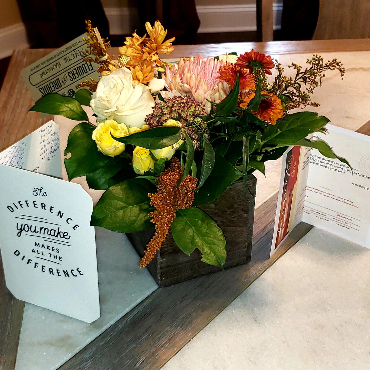 After a long and stressful week my team made me "ugly cry" today when they surprised me with flowers for Boss' Day. I am fortunate to be surrounded by a team of people who are super talented  - and more importantly  - just incredible humans. Thank you to my incredible team❤