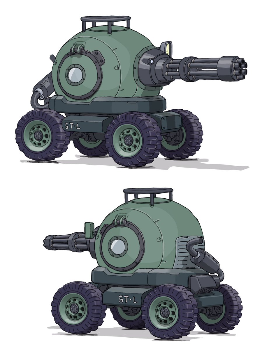 「#メカ #イラスト #illustration 
球体戦車 」|がとりんぐ三等兵のイラスト