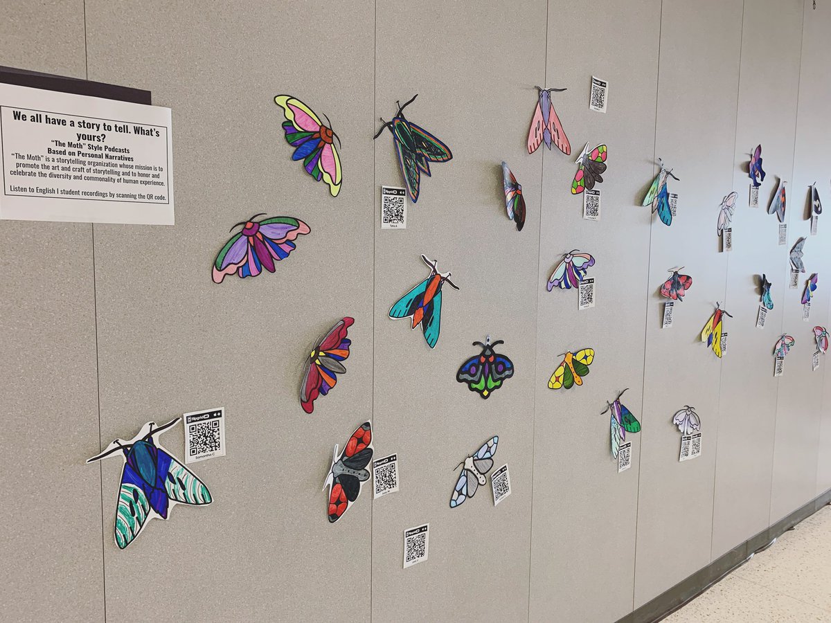 We all have a story to tell. What yours?
English 1 students created Moth-style podcasts based on their personal narratives and created moths to represent their stories! 🤩